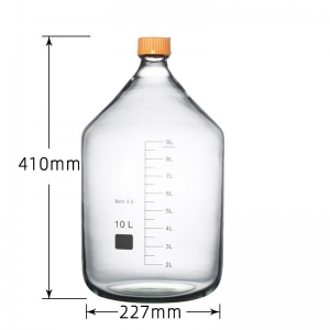 高硼硅玻璃蓝盖试剂瓶 10000ml 10L 耐高温180℃ 