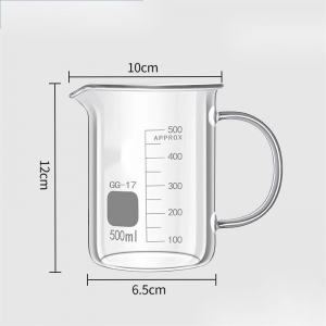 玻璃烧杯 500ml 带把
