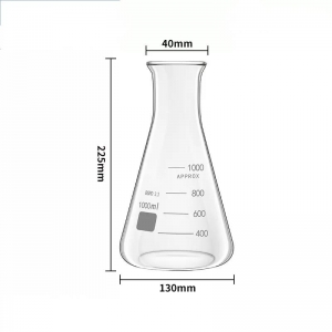 玻璃三角烧瓶 1000ml 1L 广口 三角瓶 锥形瓶