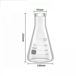 玻璃三角烧瓶 1000ml 1L 直口 三角瓶 锥形瓶