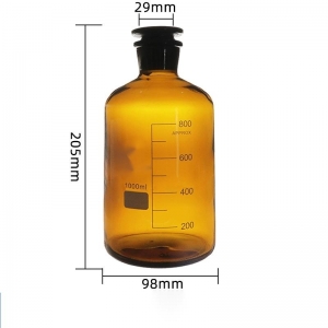 玻璃小口瓶 1000ml 1L 棕色