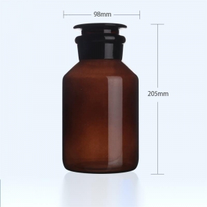 玻璃广口瓶 1000ml 1L 高硼硅 棕色