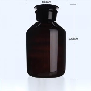 玻璃广口瓶 5000ml 5L 高硼硅 棕色