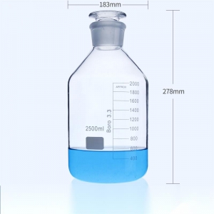 玻璃小口瓶 2500ml 2.5L 高硼硅