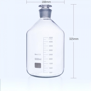 玻璃小口瓶 5000ml 5L 高硼硅