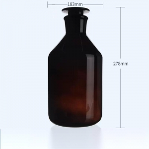 玻璃小口瓶 2500ml 2.5L 高硼硅 棕色